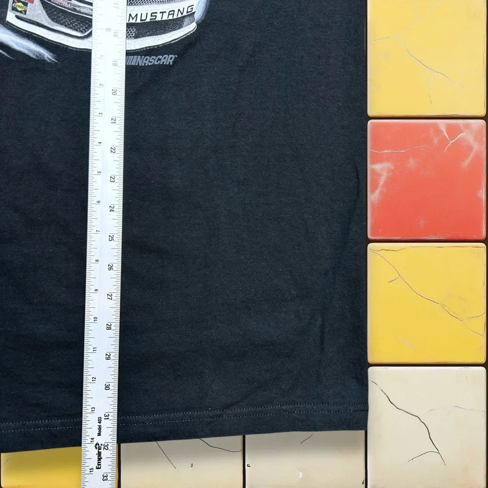 VTG Nascar Racing Long sleeve Shirt Y2K Men 2XL Black‎ Aric Almirola Mustang Tee